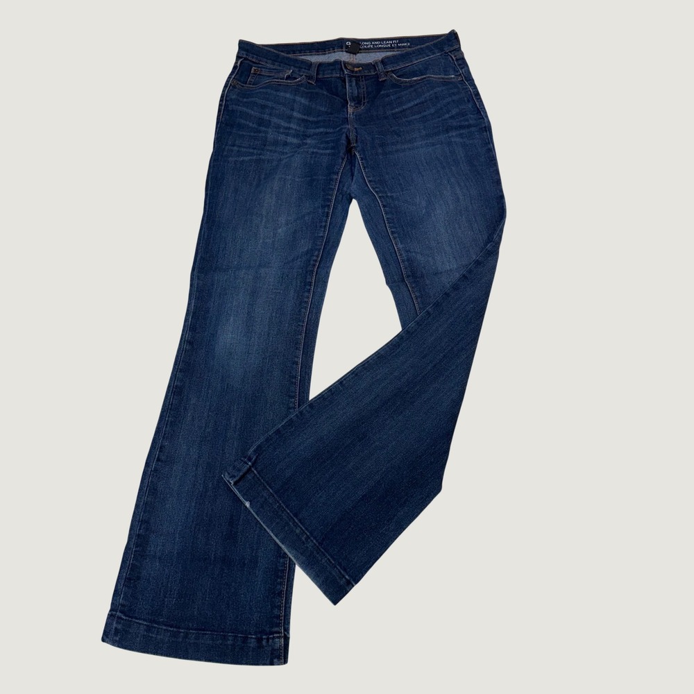 Gap Long and Lean Fit Low rise Jeans 8/29L Dark Wash Flare Leg Denim Pants